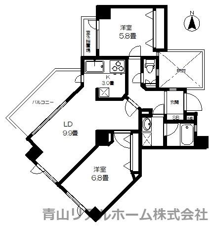 パレ・プラス大井町(2LDK/2階)の間取り写真