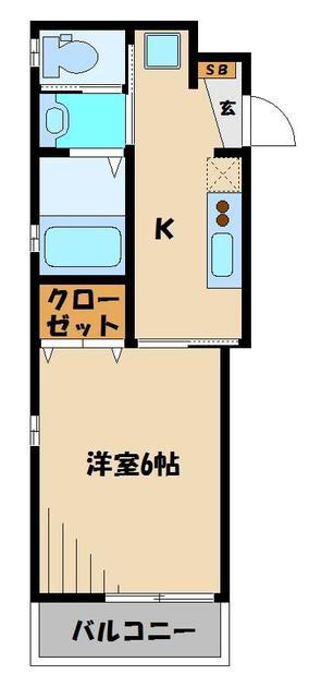 COLLETTES(1K/2階)の間取り写真