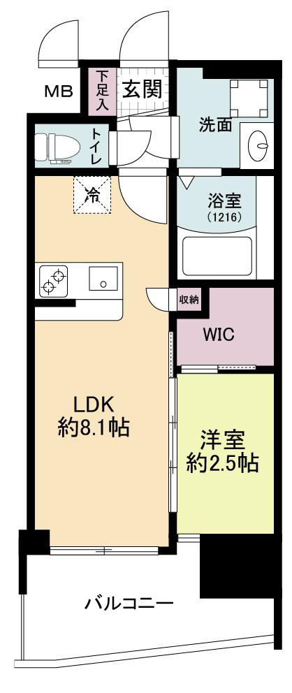 セレニテ新大阪ミラク弐番館(1LDK/4階)の間取り写真