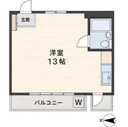 本町マンション(ワンルーム/5階)の間取り写真