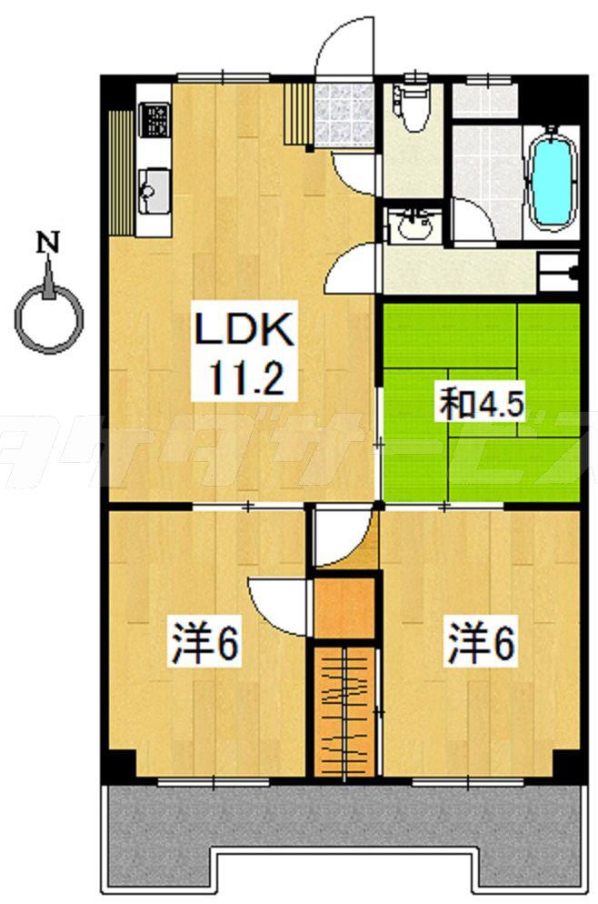 メゾン大泉(3LDK/3階)の間取り写真
