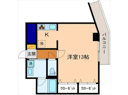 GEO FORUM金沢(ワンルーム/5階)の間取り写真