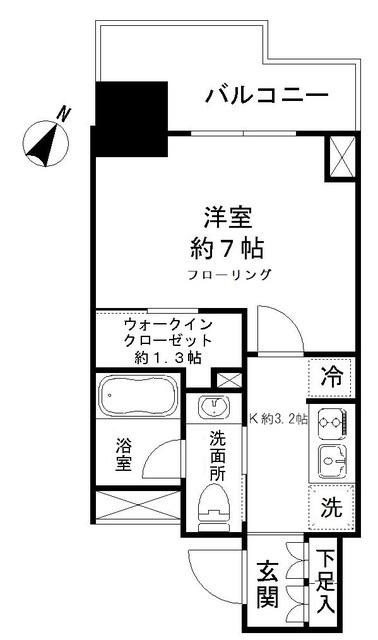 パークリュクス本駒込ステーションプレミア(1K/4階)の間取り写真