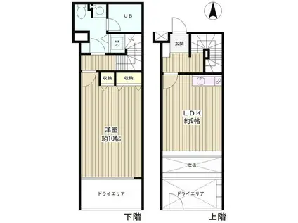 BELL南青山 ベル南青山(1LDK/1階)の間取り写真