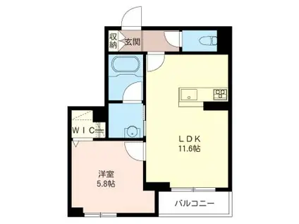 アンジュ瀬谷(1LDK/1階)の間取り写真