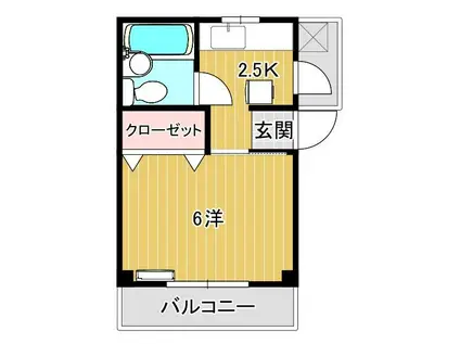 CASA AZUL(1K/3階)の間取り写真