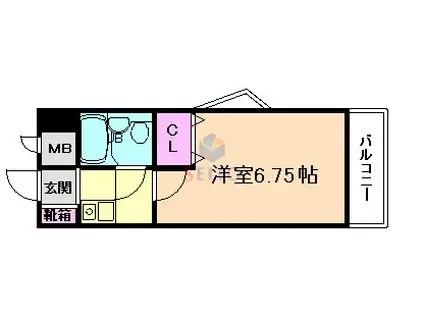 メゾン豊中PART18(1K/3階)の間取り写真