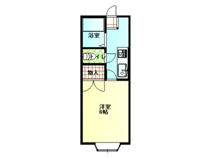 コーポ田村(1K/2階)の間取り写真