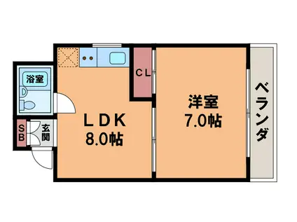 桃井マンション(1LDK/4階)の間取り写真