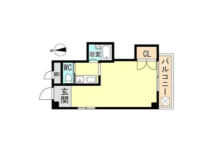 ブリーズ・ド・垂水(ワンルーム/3階)の間取り写真