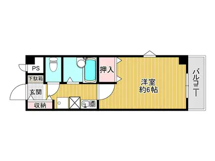 パルビル(1K/3階)の間取り写真