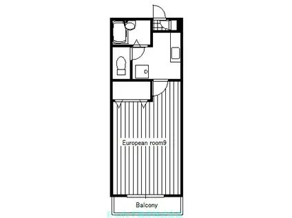 プラッツ・S・水前寺公園(1K/3階)の間取り写真