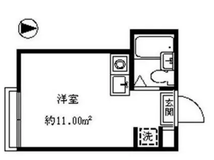 ジュネス千川(ワンルーム/2階)の間取り写真