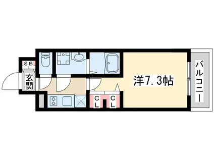 ファーストフィオーレ江坂グレイス(1K/5階)の間取り写真