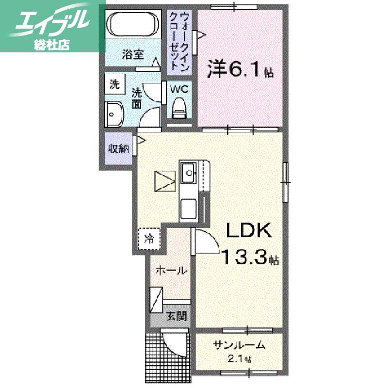 チェリーブロッサム II(1LDK/1階)の間取り写真