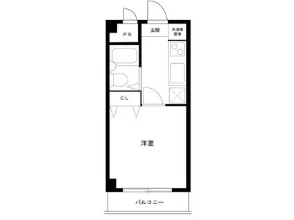 ジュネス高砂III(1K/2階)の間取り写真
