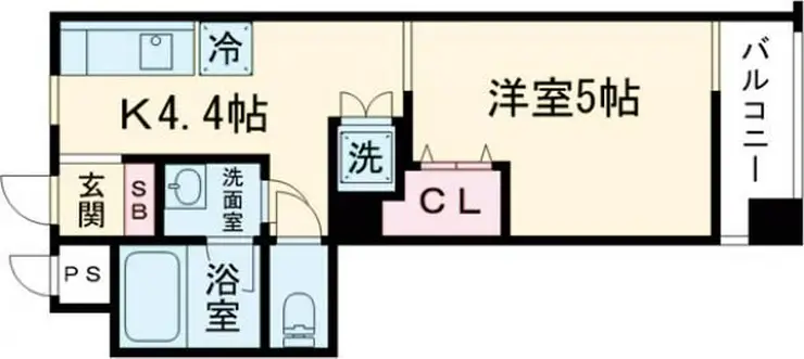 ワコー第9梅田マンション 4階階 間取り