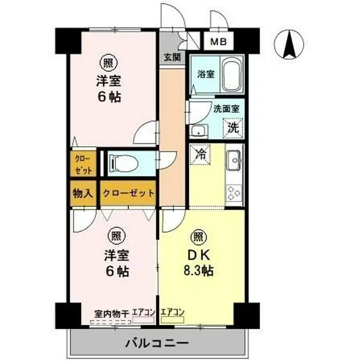 柚の木マンション 2階階 間取り