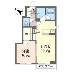 シャーメゾンクルー3(1LDK/1階)の間取り写真