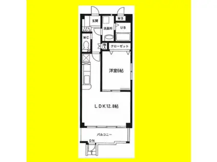 グランドソレイユ(1LDK/2階)の間取り写真