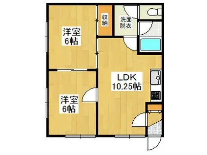 コーポファイン(2LDK/1階)の間取り写真