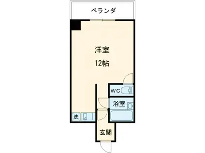 イッツビル(ワンルーム/9階)の間取り写真