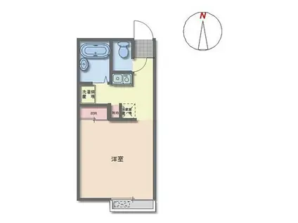 パティオ(1K/2階)の間取り写真