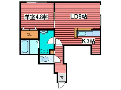 ロイヤルハイアット(1LDK/3階)の間取り写真