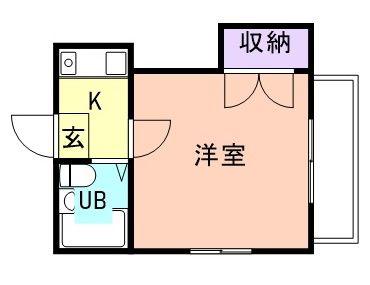 レオパレス西浜第2(1K/1階)の間取り写真