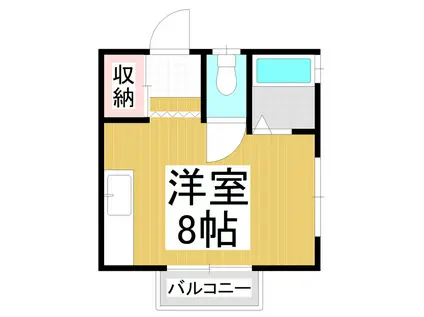 ハイツエム(ワンルーム/1階)の間取り写真