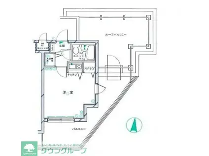 クリオ藤が丘壱番館(ワンルーム/3階)の間取り写真