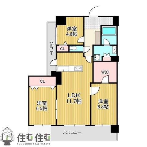 藤和シティコープ豊田久保町(3LDK/11階)の間取り写真