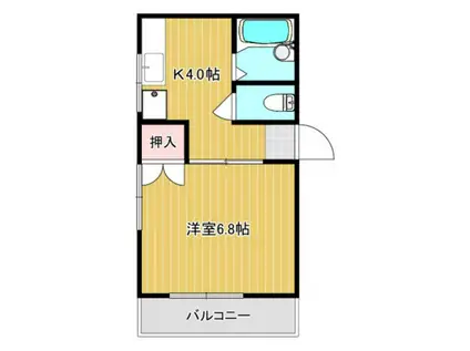 メゾンサンシャイン(1K/2階)の間取り写真