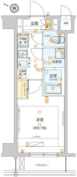 ハーモニーレジデンス池上 2階階 間取り