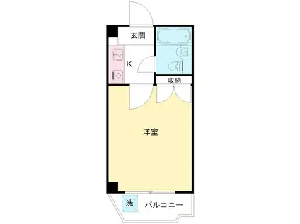 VIEW桜上水(1K/3階)の間取り写真