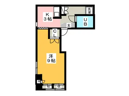 ルアージュ(1K/1階)の間取り写真