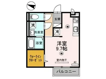 WIT PALACE(ワンルーム/2階)の間取り写真