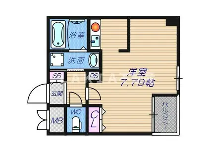 ダイドーメゾン大阪本町イースト(1K/1階)の間取り写真