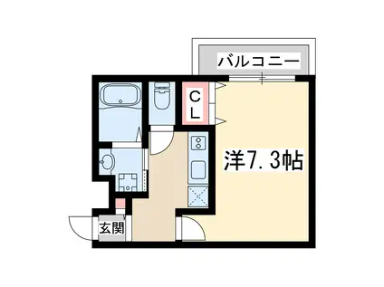 アイル柴島(1K/1階)の間取り写真
