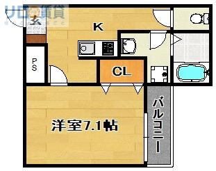 AILE柴島(1K/2階)の間取り写真