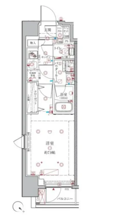 クレイシア月島 7階階 間取り