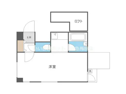 サンライズファースト(ワンルーム/1階)の間取り写真