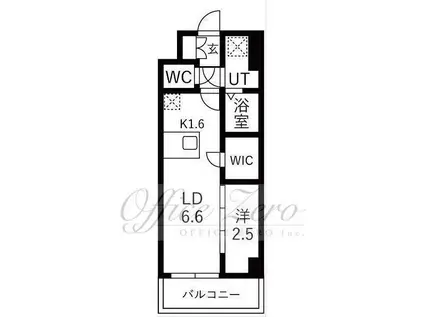 メイクスアート千種ウエスト(1LDK/9階)の間取り写真