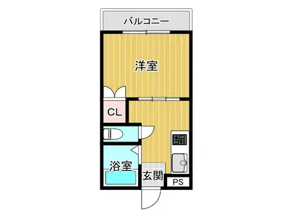 メゾン扇町(1DK/4階)の間取り写真