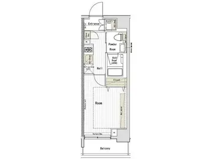 マキシヴ鶴見(1K/3階)の間取り写真