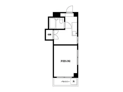 フジヤビル(1K/3階)の間取り写真