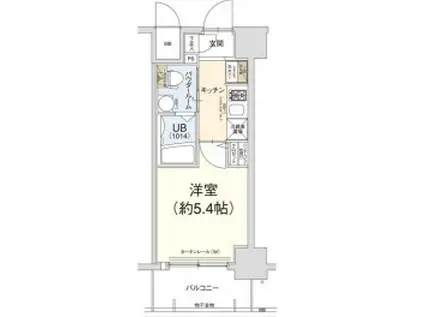 エスリード神戸ウエスト(1K/4階)の間取り写真