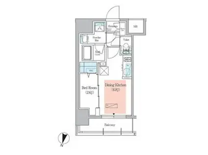 アーバネックス千代田淡路町(1DK/3階)の間取り写真