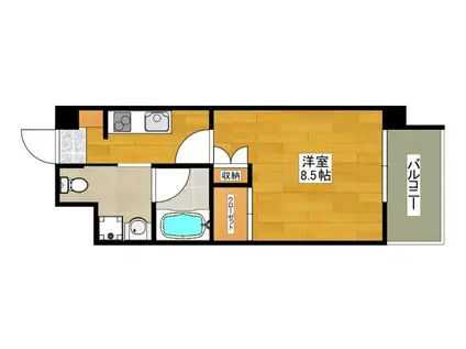 E BY U新大阪(1K/7階)の間取り写真