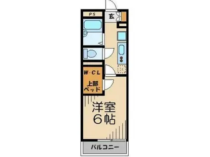 レオパレス岸町(1K/1階)の間取り写真